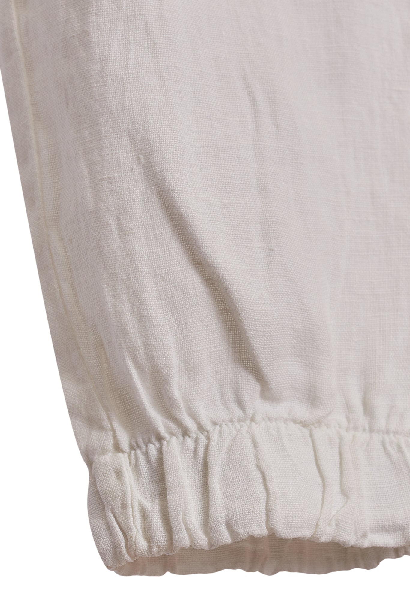 Pantalón jogger lino blanco
