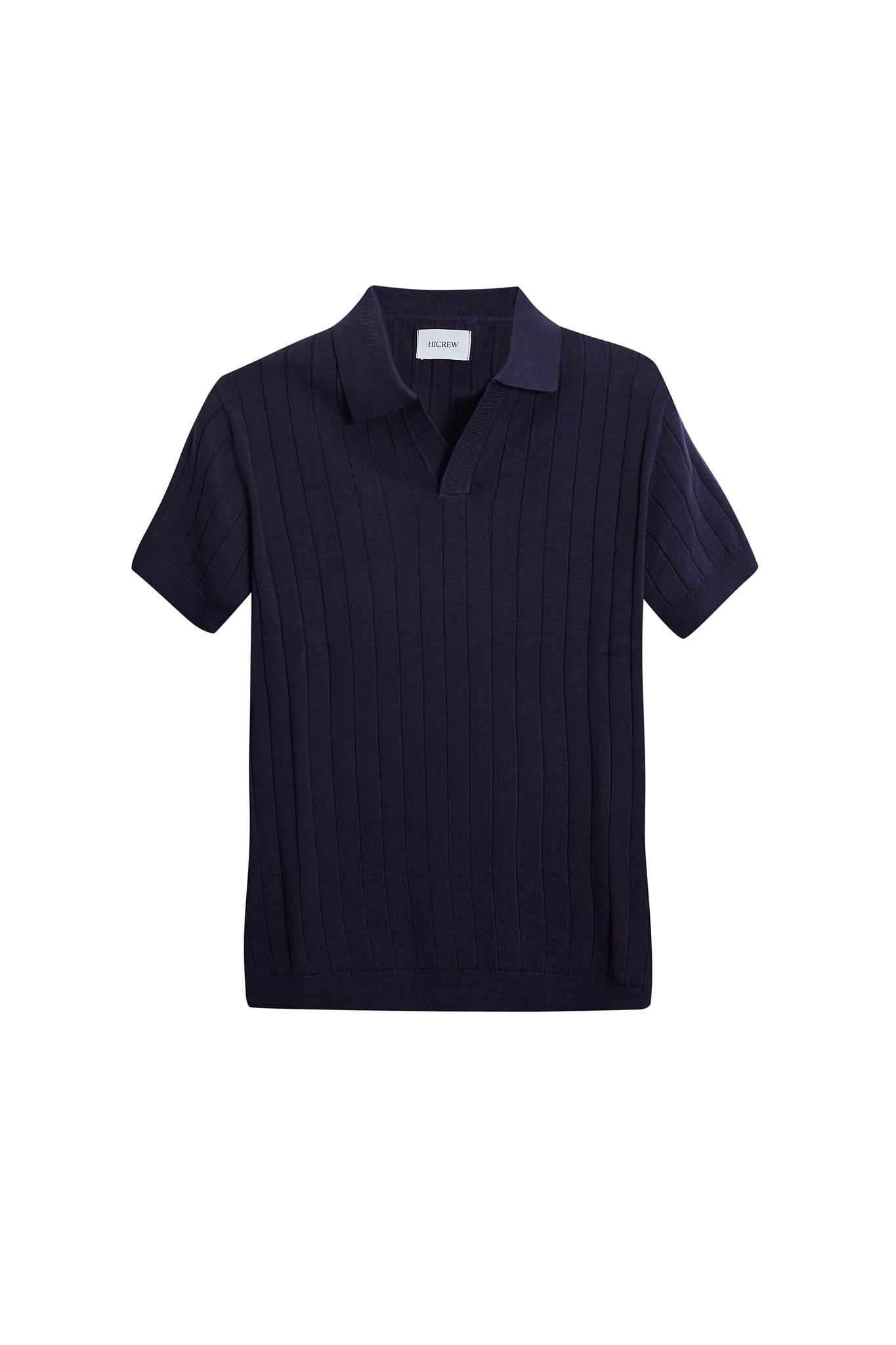 Polo punto canalé azul marino