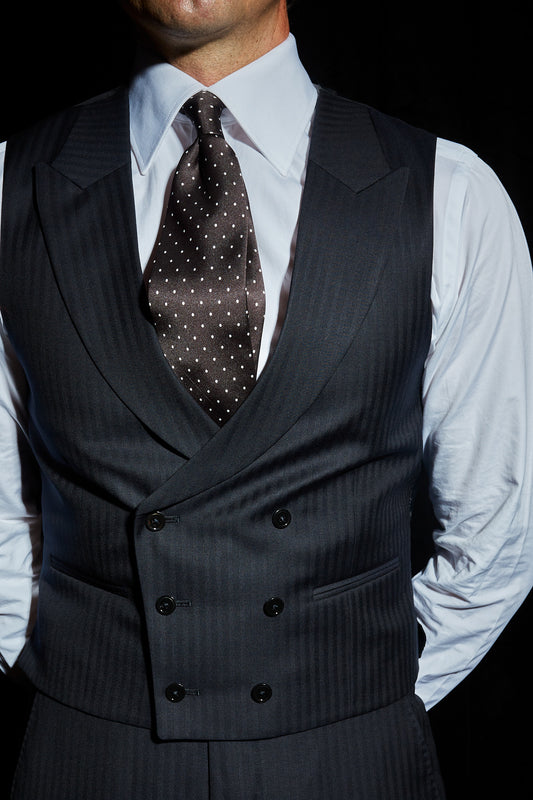 Chaleco formal azul marino espiga Ready to Wear