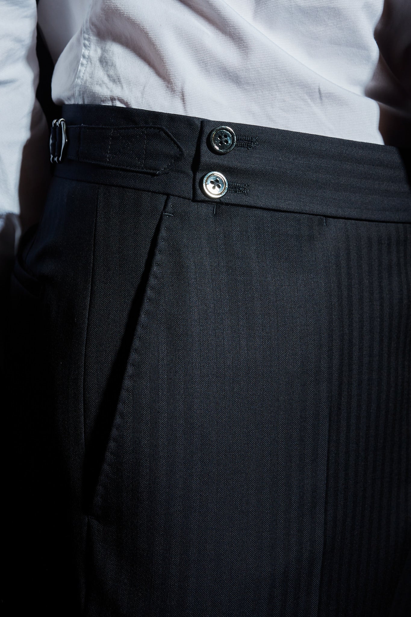 Pantalón sartorial azul marino espiga Ready to Wear