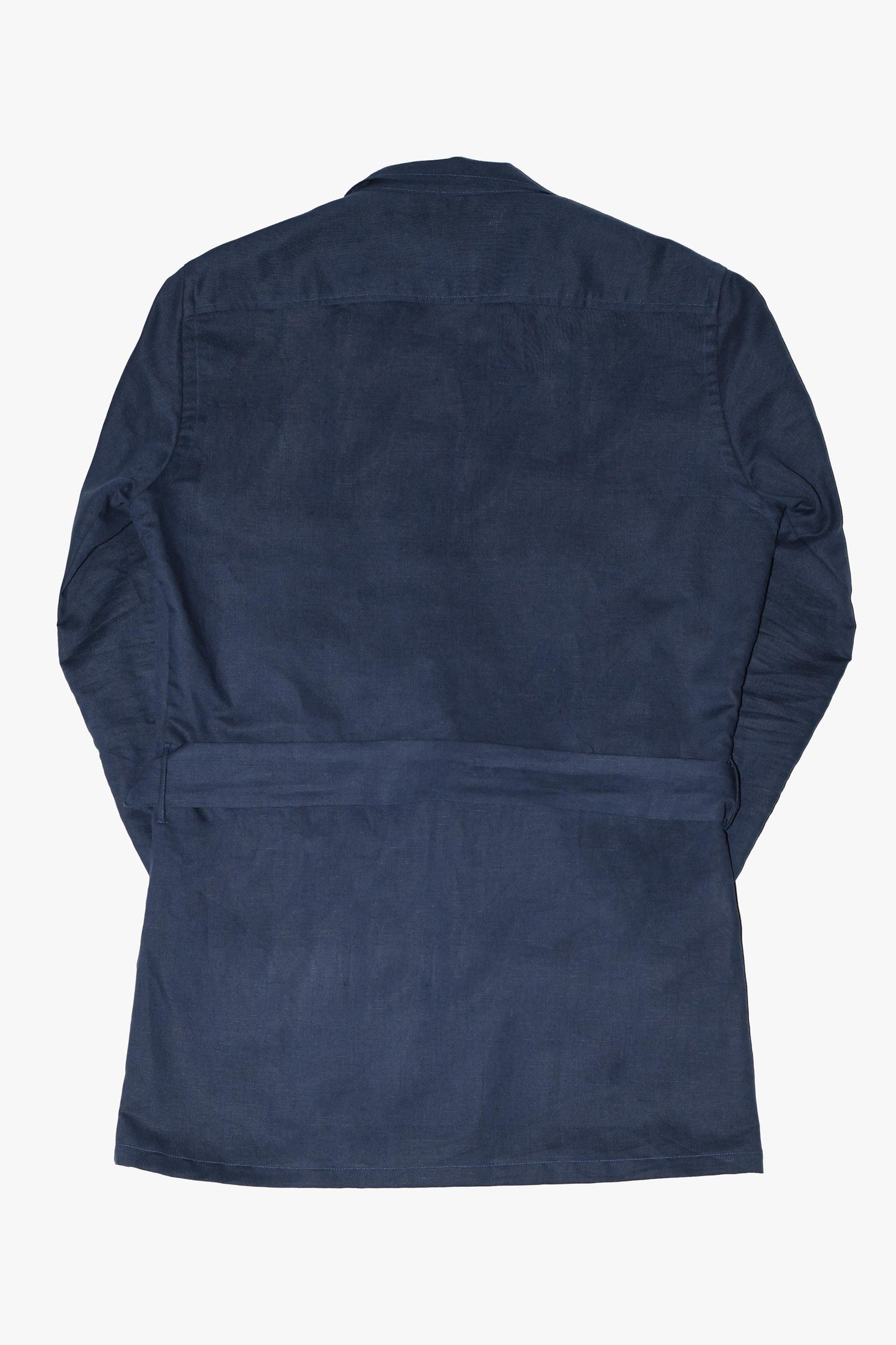 Camisa MTO Sahariana lino Azul marino Hippie Crew