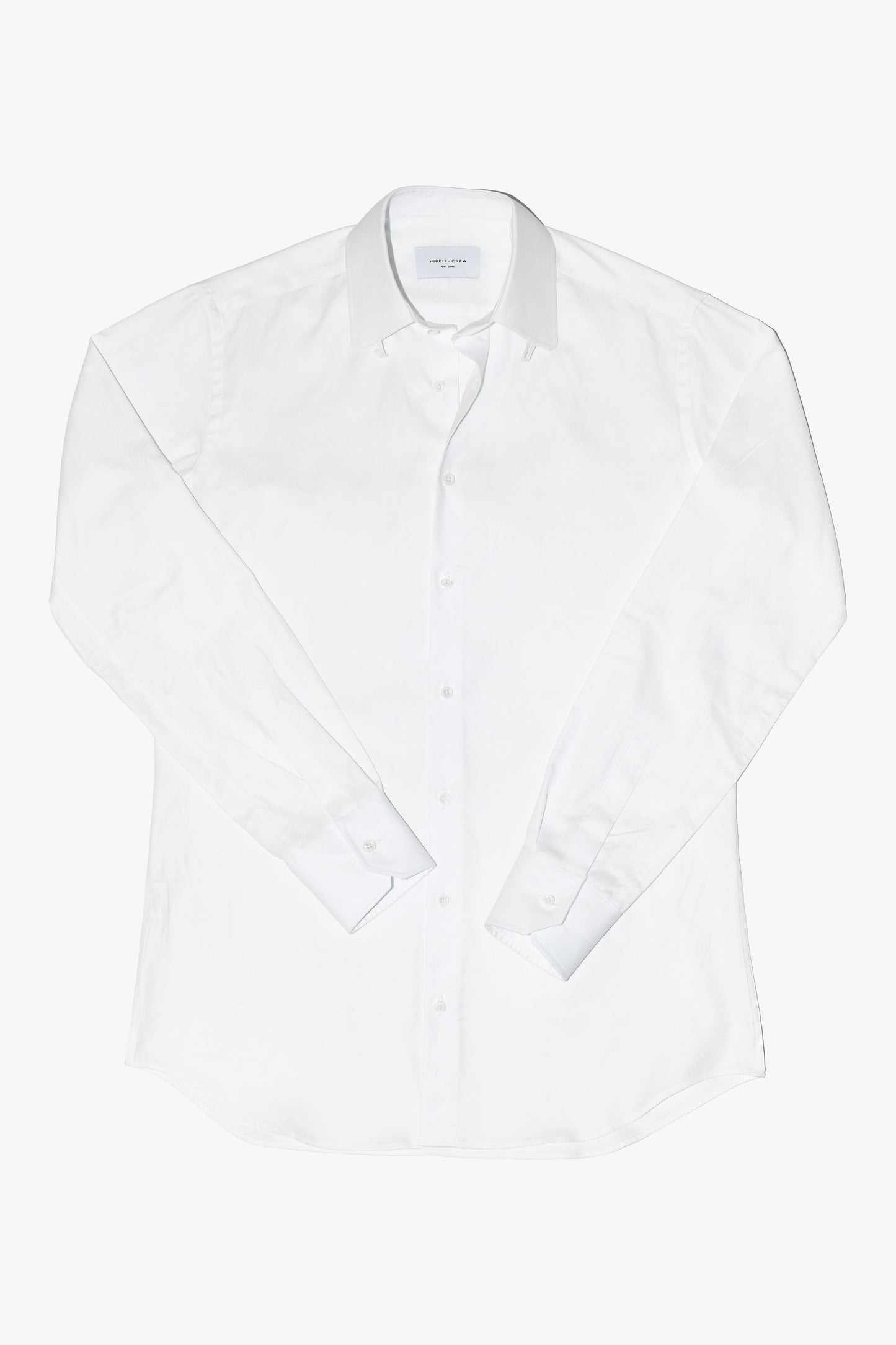 Camisa vestir MTO blanca cuello baby Hippie Crew