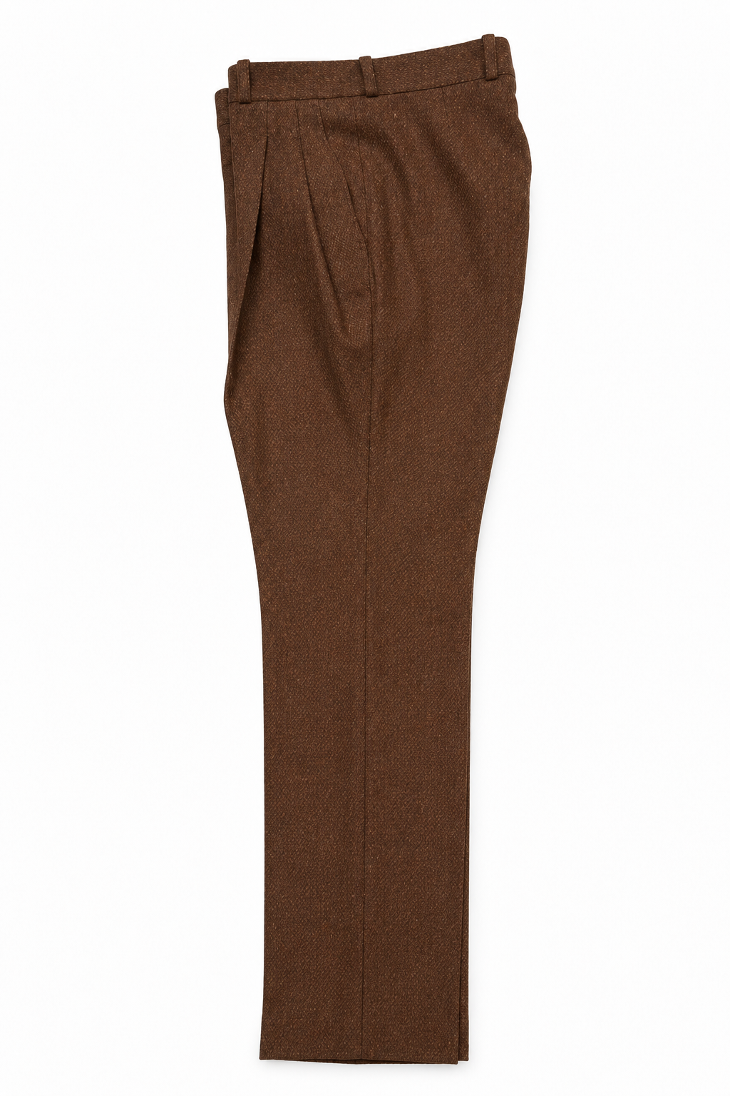 Pantalón vestir pinzas fluido granate
