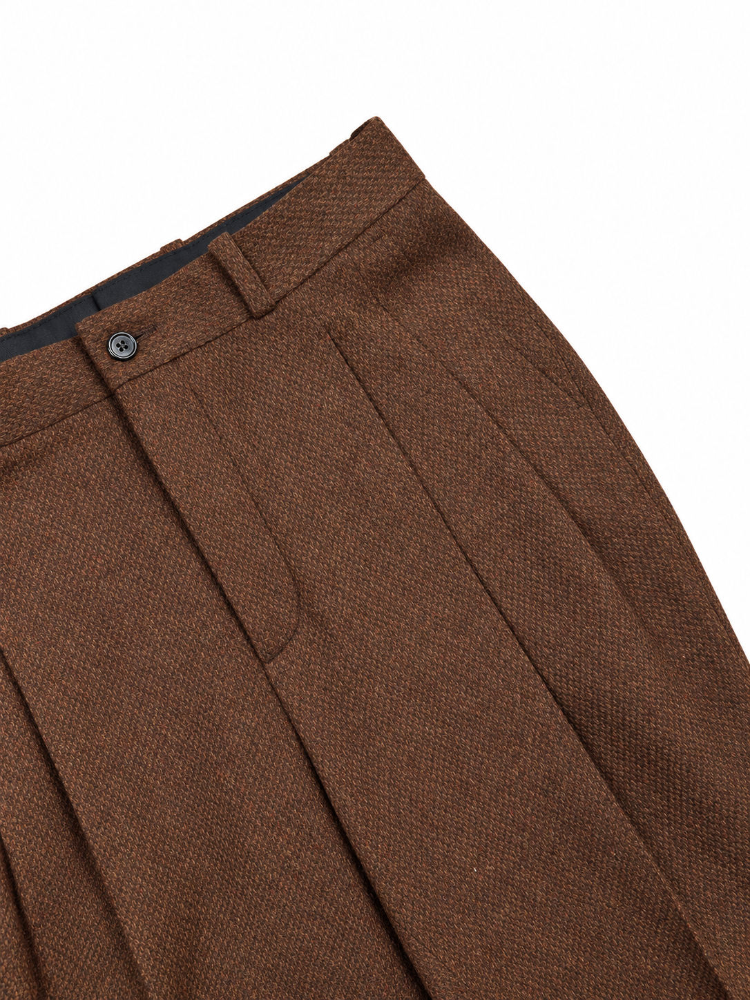 Pantalón vestir pinzas fluido granate