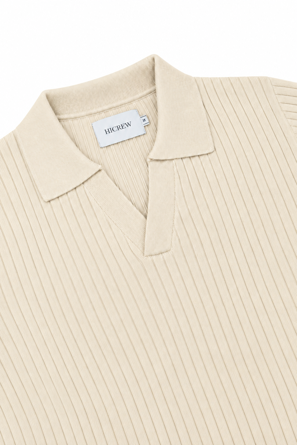Jersey polo algodón crema
