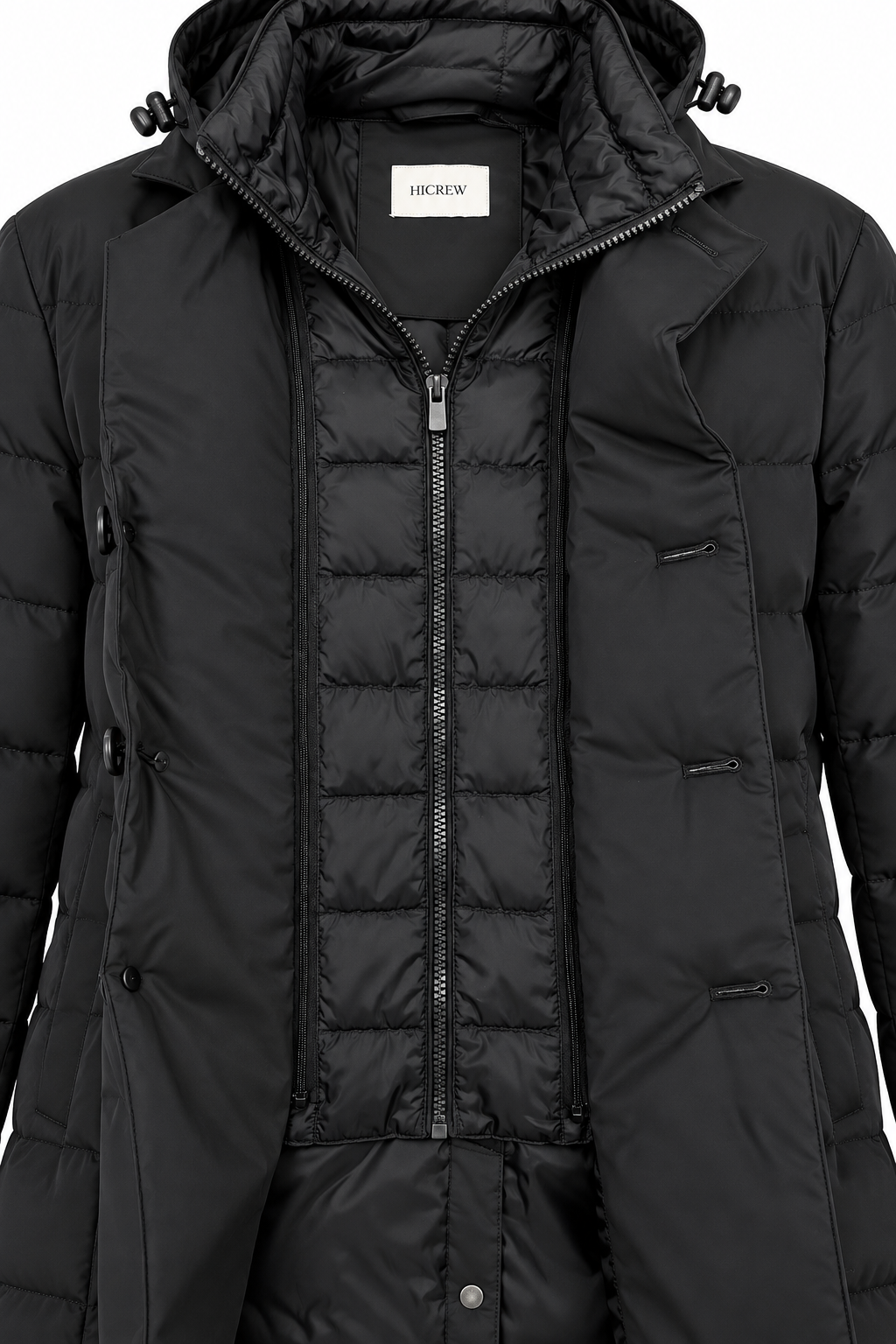 Chaqueta acolchada capucha azul marino