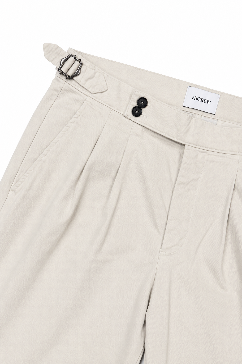 Pantalón pinzas beige fluido