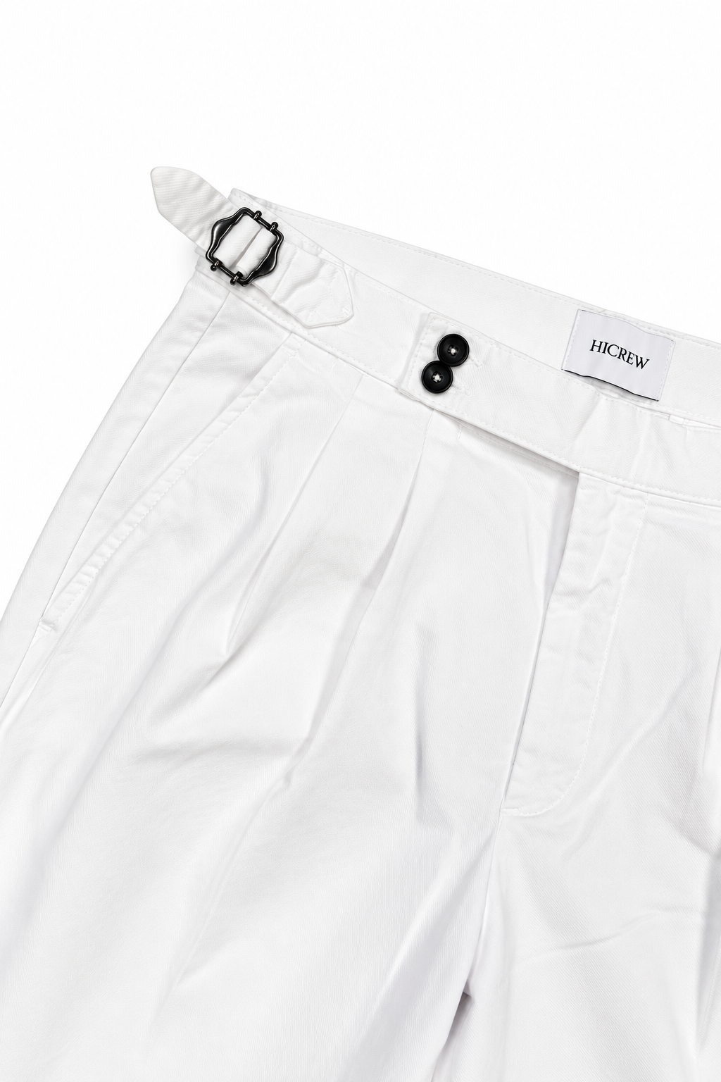 Pantalón pinzas blanco fluido