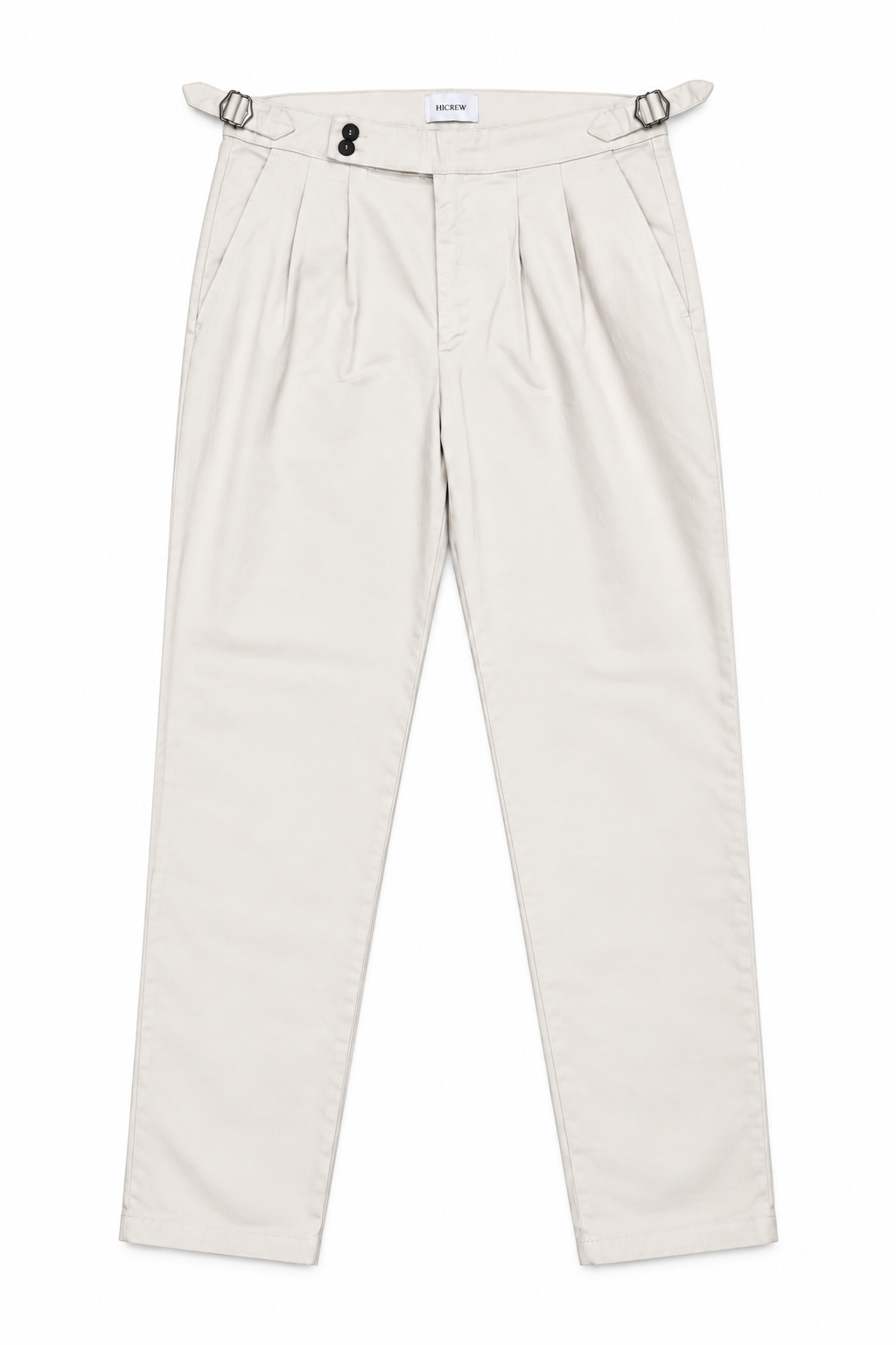 Pantalón pinzas beige fluido