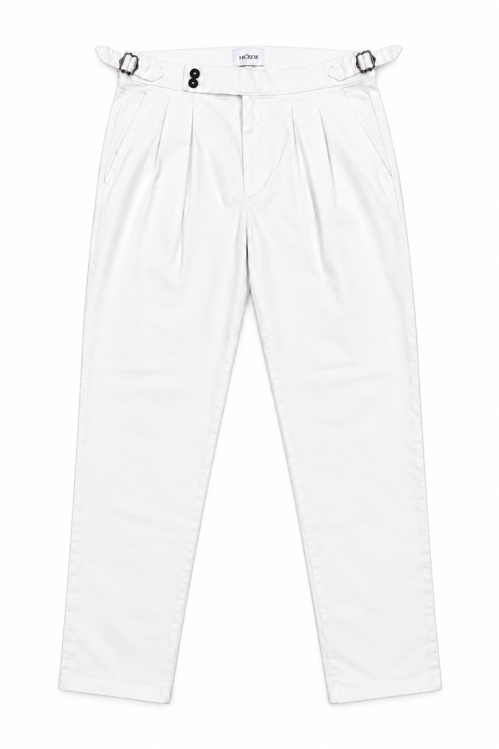 Pantalón pinzas blanco fluido