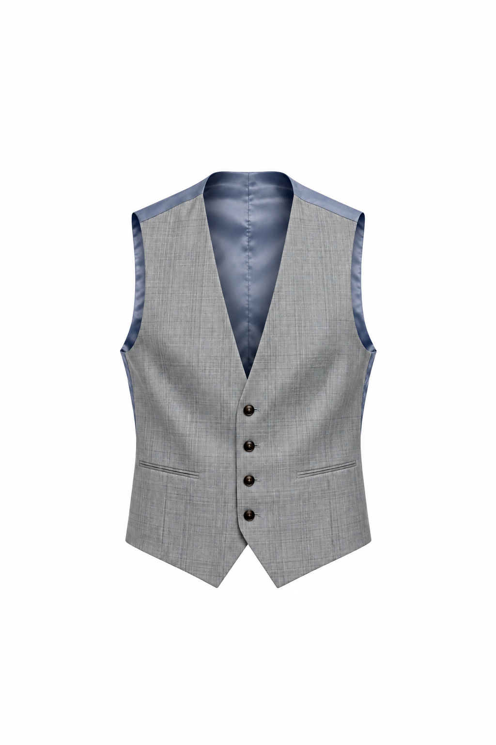 Chaleco traje gris claro