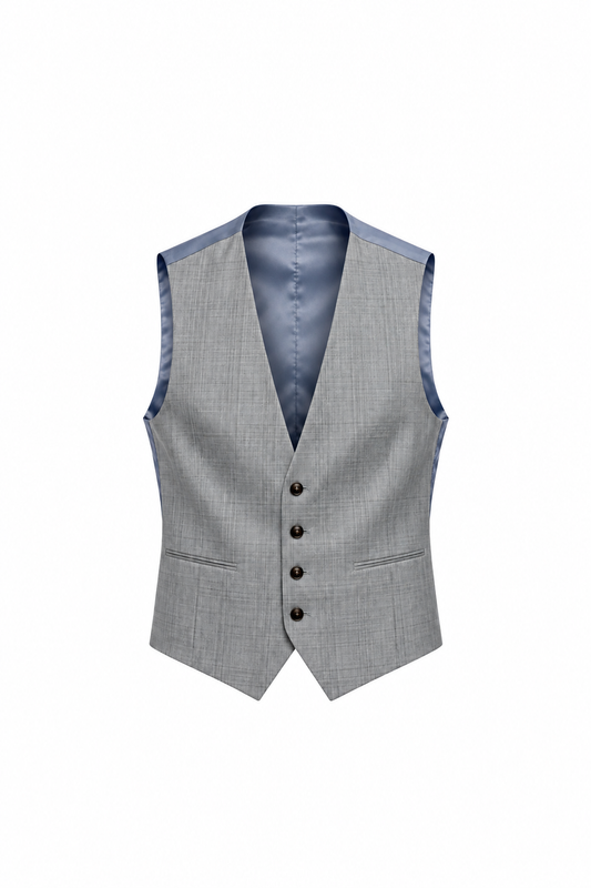 Chaleco traje gris claro