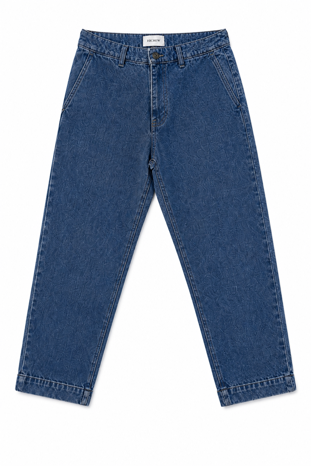 Pantalón denim relaxed azul oscuro