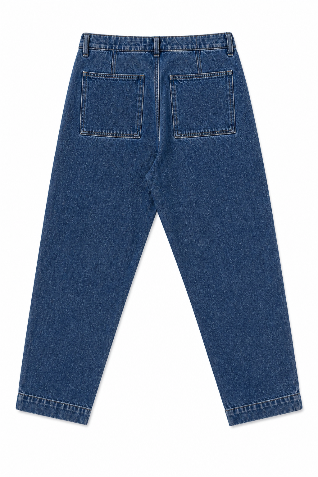 Pantalón denim relaxed azul oscuro