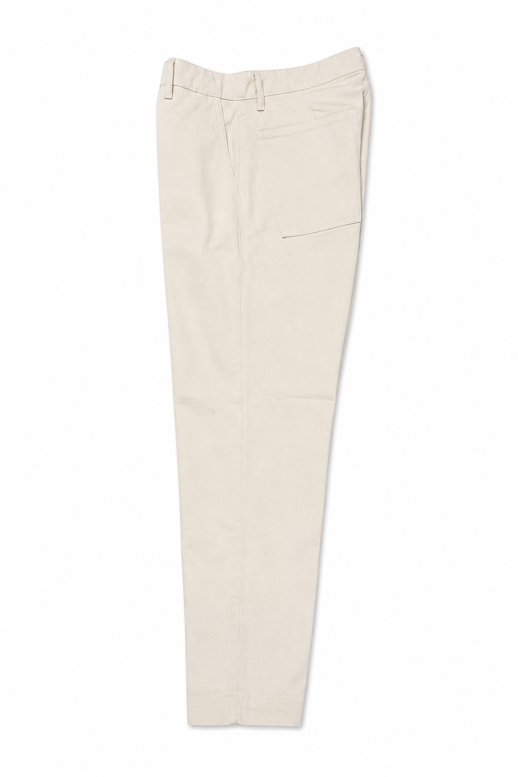 Pantalón denim relaxed crema
