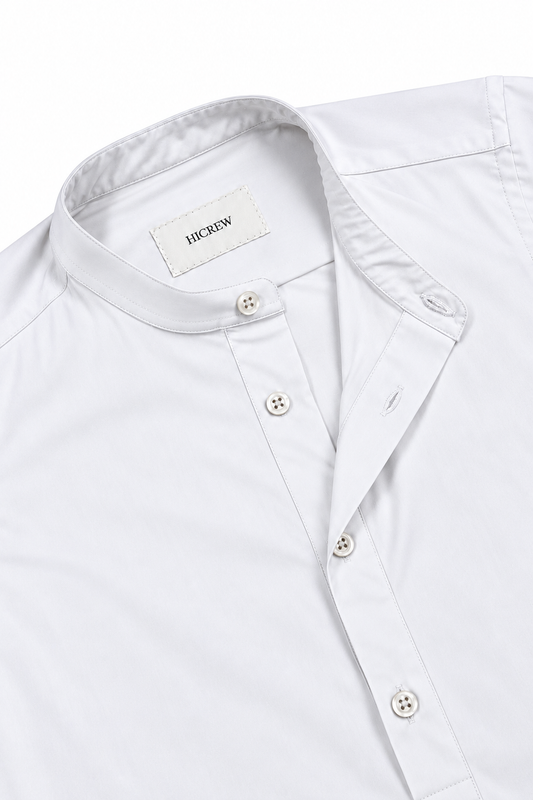 Camisa henley técnica blanca