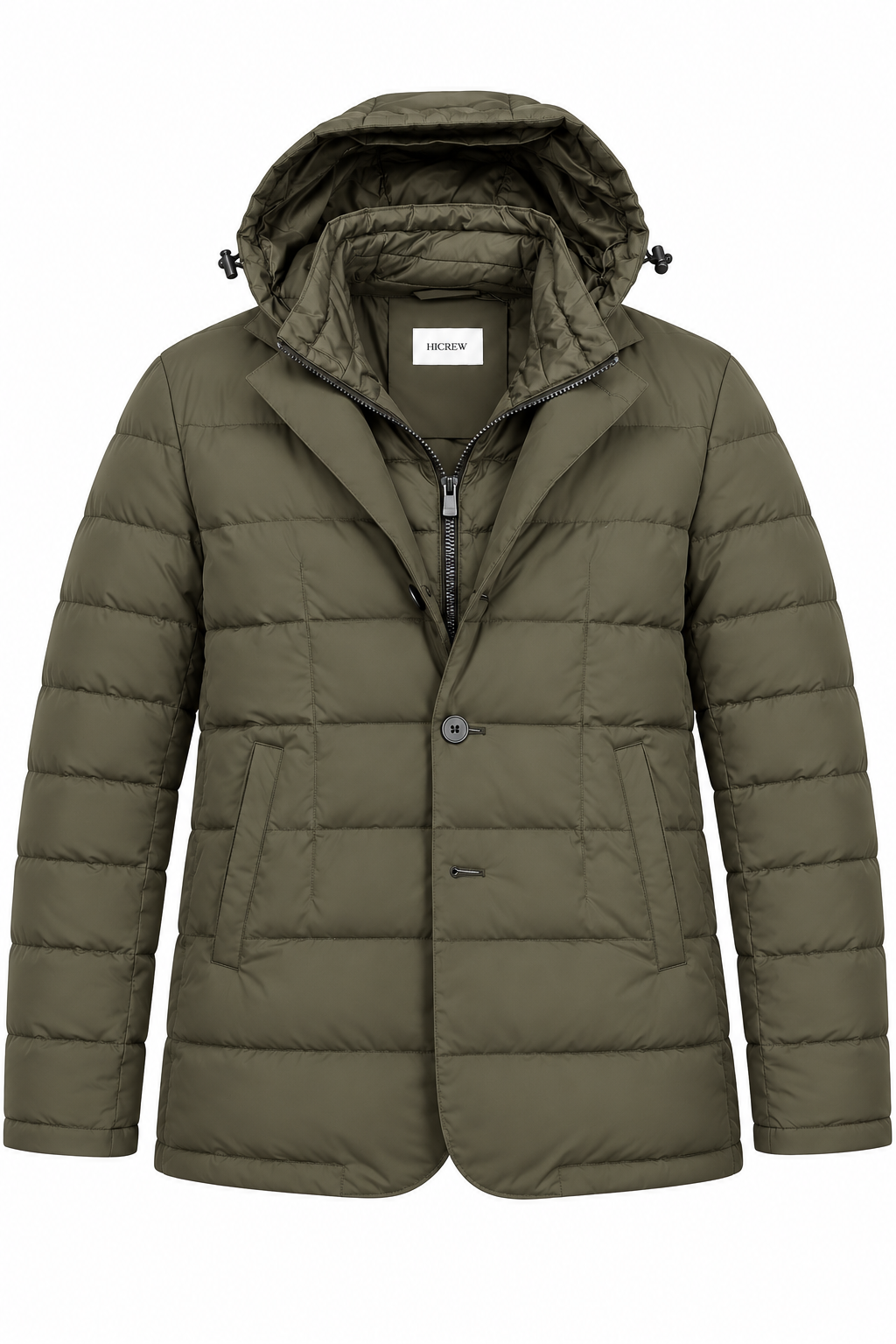 Chaqueta acolchada capucha verde