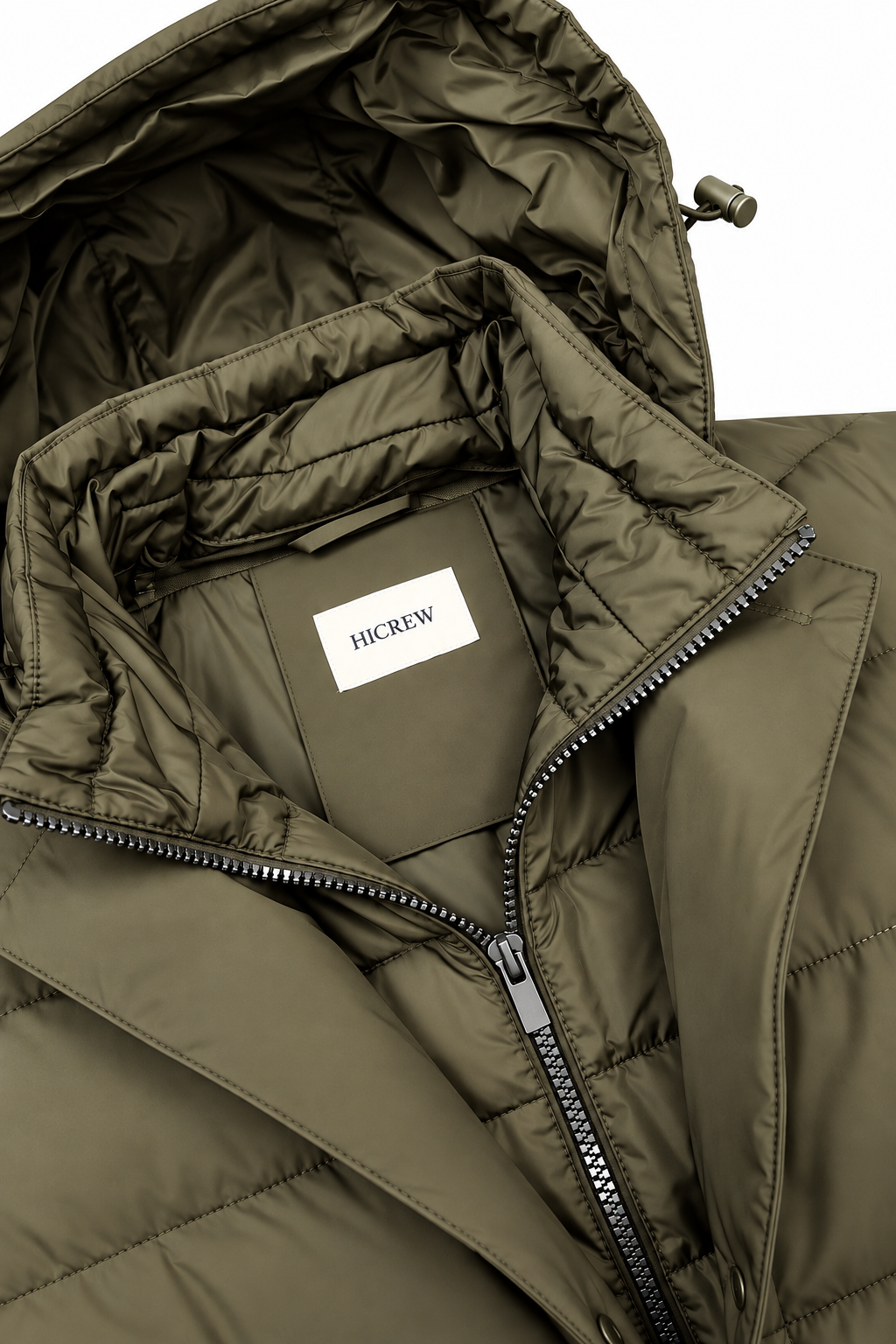 Chaqueta acolchada capucha verde