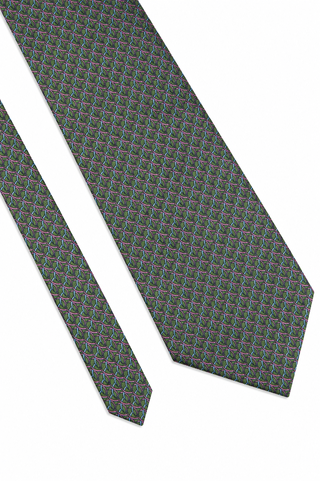 Corbata eslabones verde