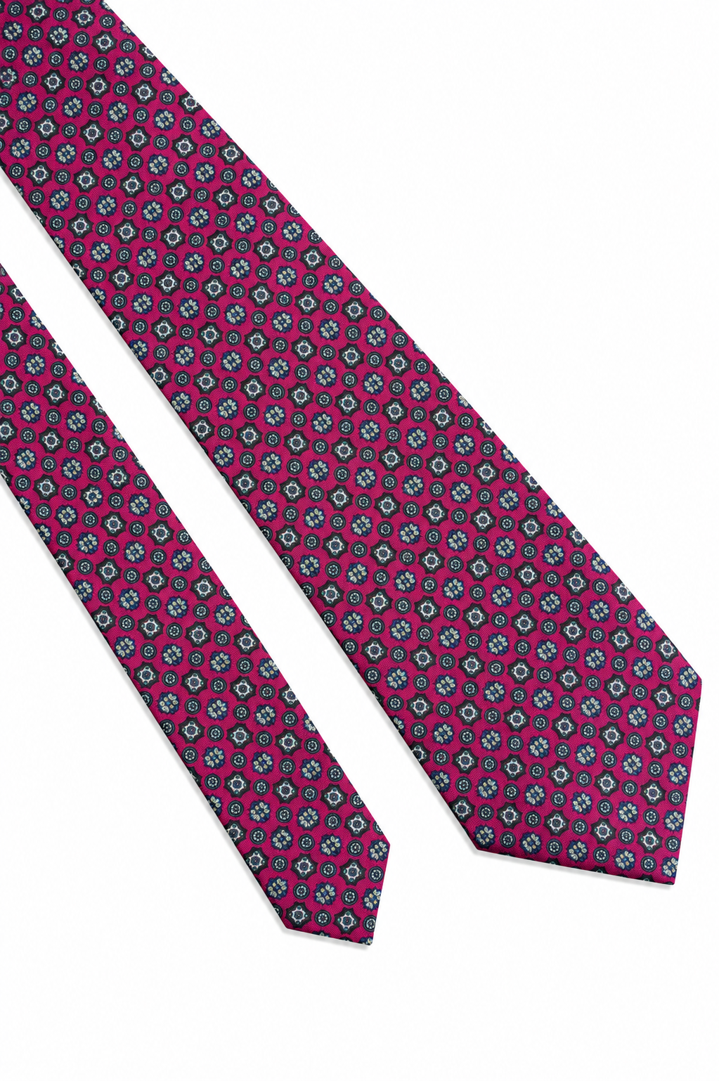 Corbata geométricos carmesí