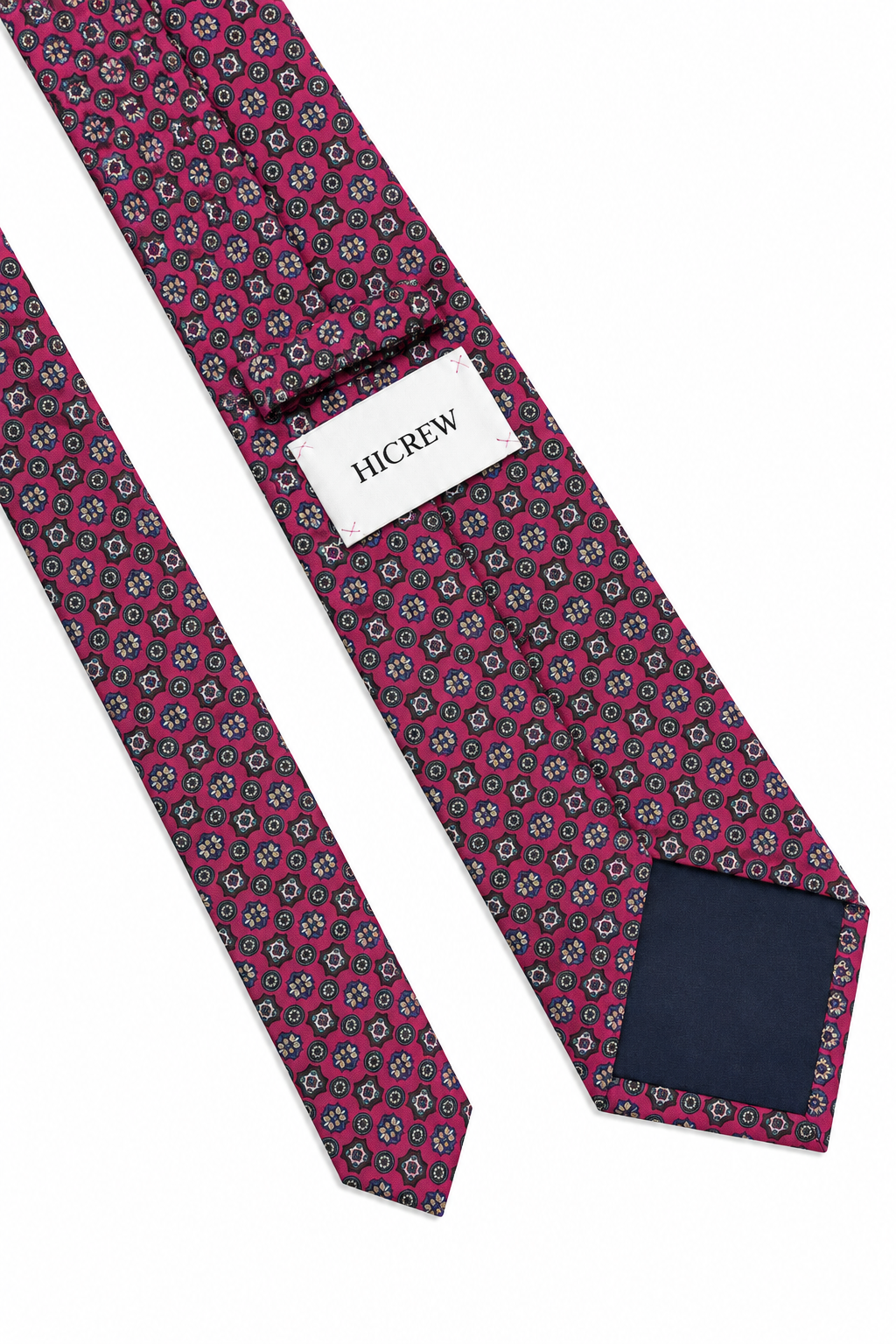 Corbata geométricos carmesí