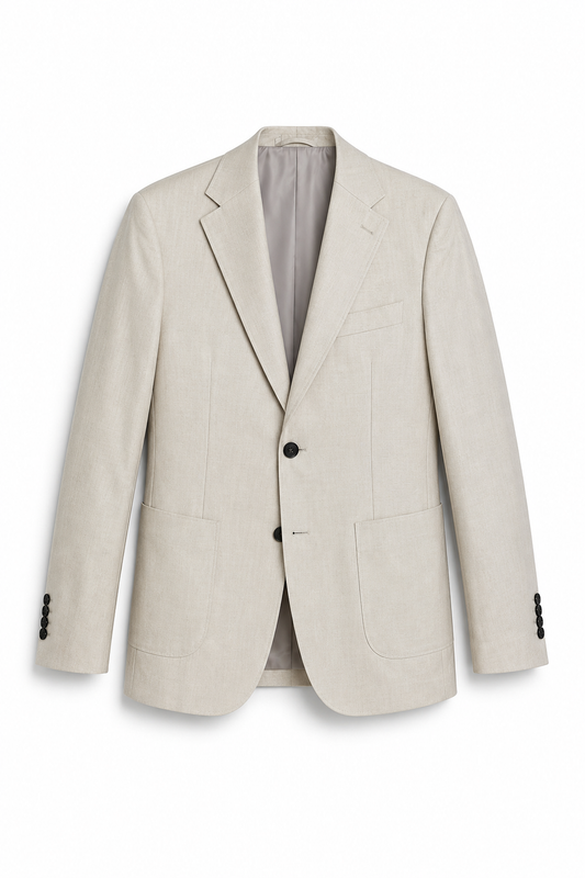 Americana lino espiga beige