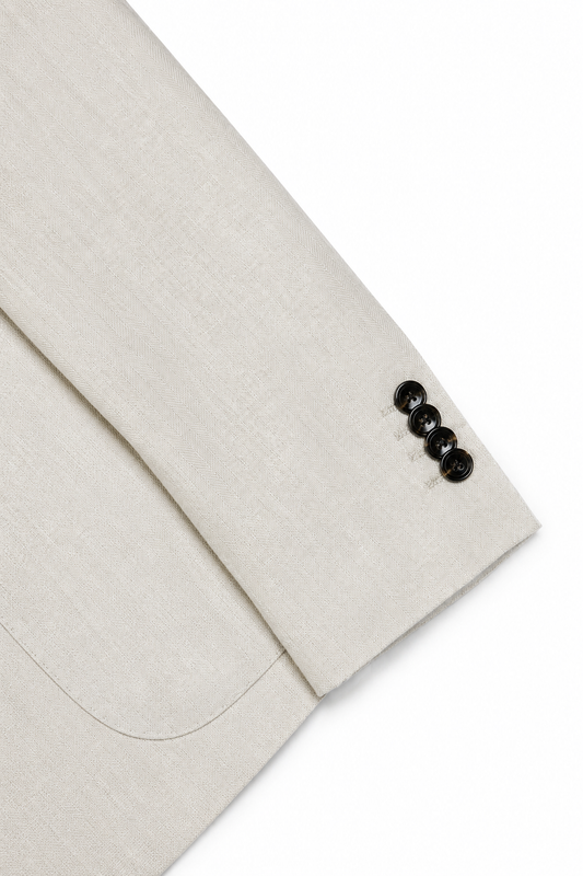 Americana lino espiga beige