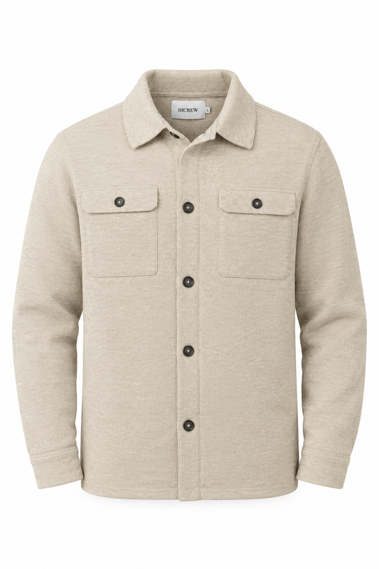 Sobrecamisa punto beige