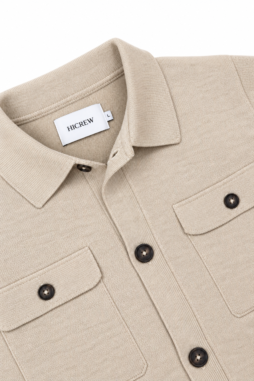 Sobrecamisa punto beige