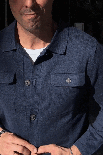 Sobrecamisa punto azul marino
