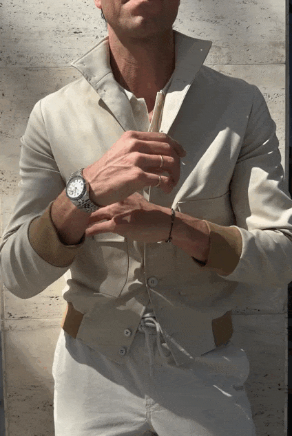 Chaqueta bomber técnica crema