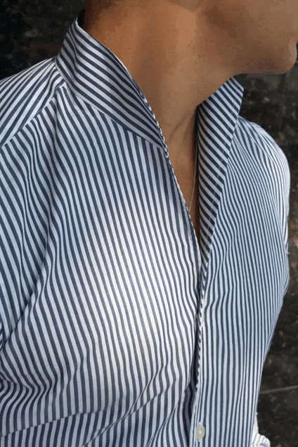 Camisa Mao rayas azules