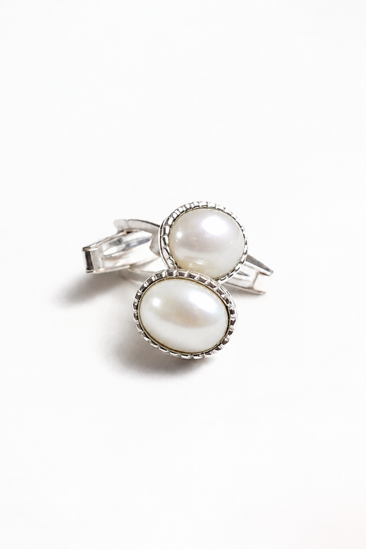 Gemelos plata nácar