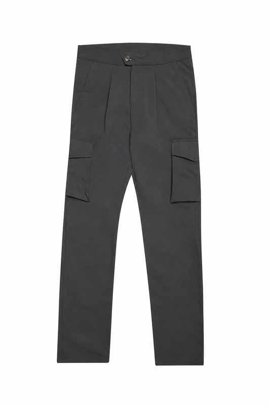 Pantalón cargo pinzas técnico gris