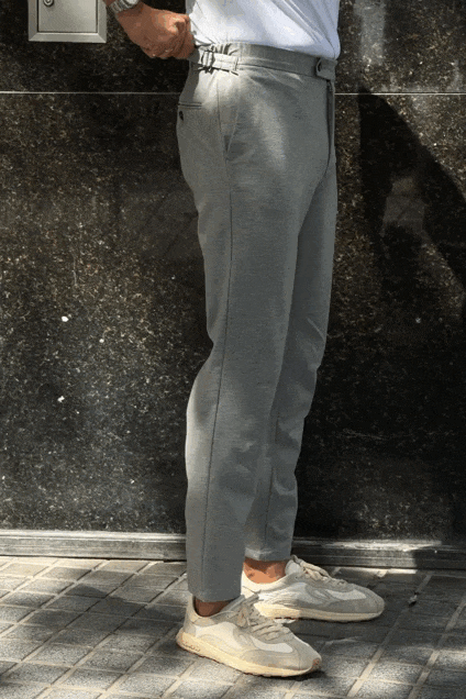 Pantalón punto premium gris