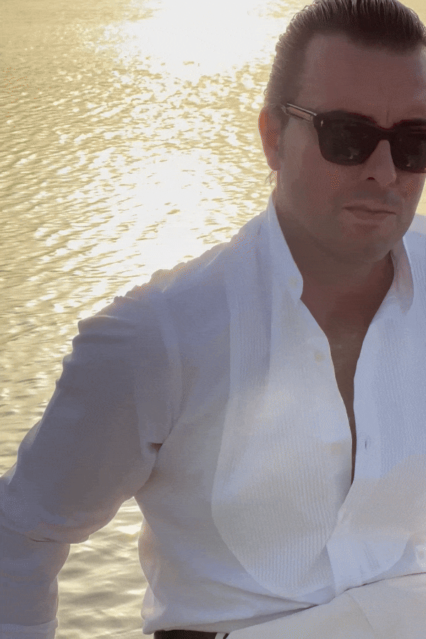 Camisa Mao blanca jaretas