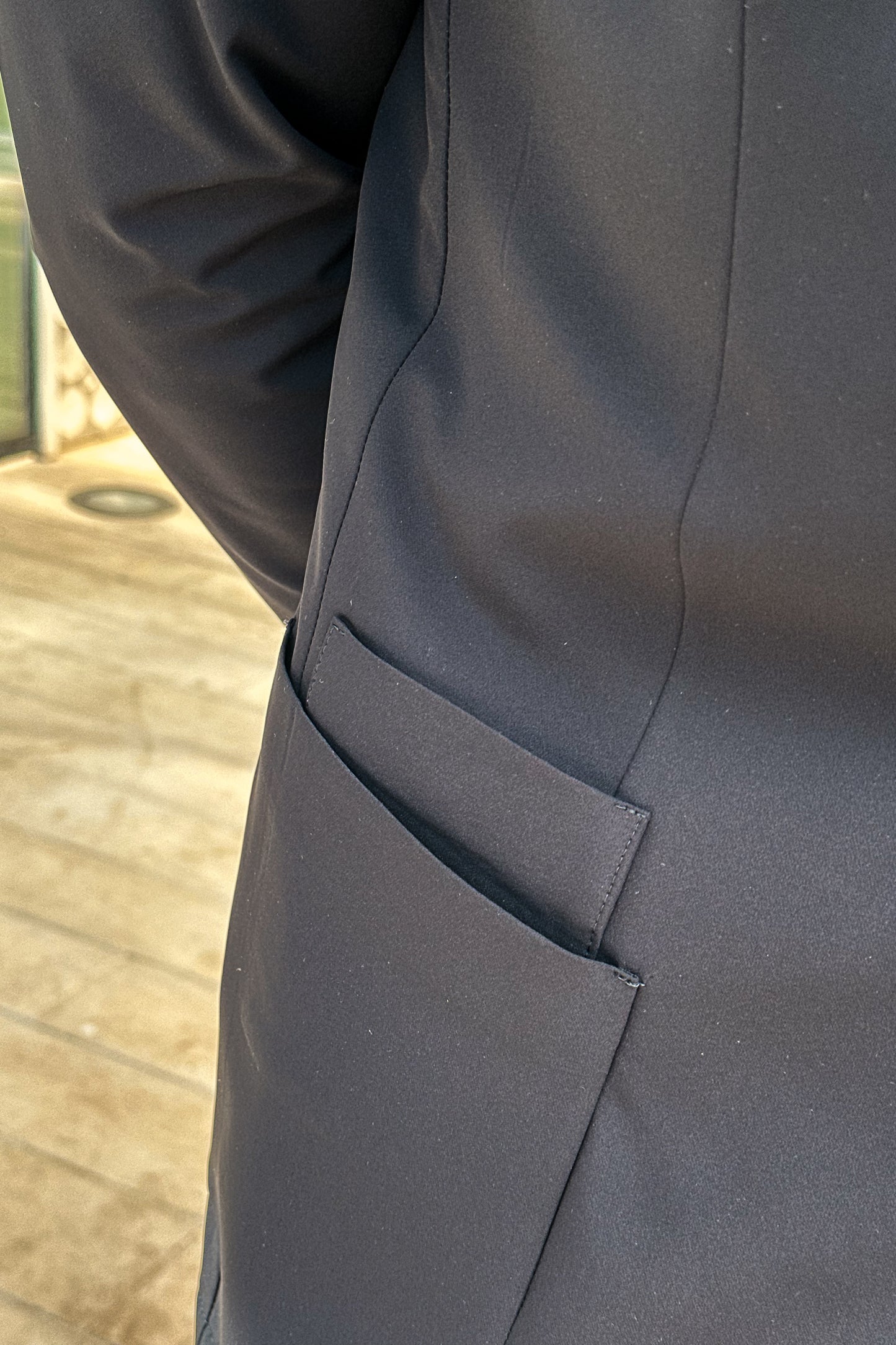 Americana técnica sartorial azul marino