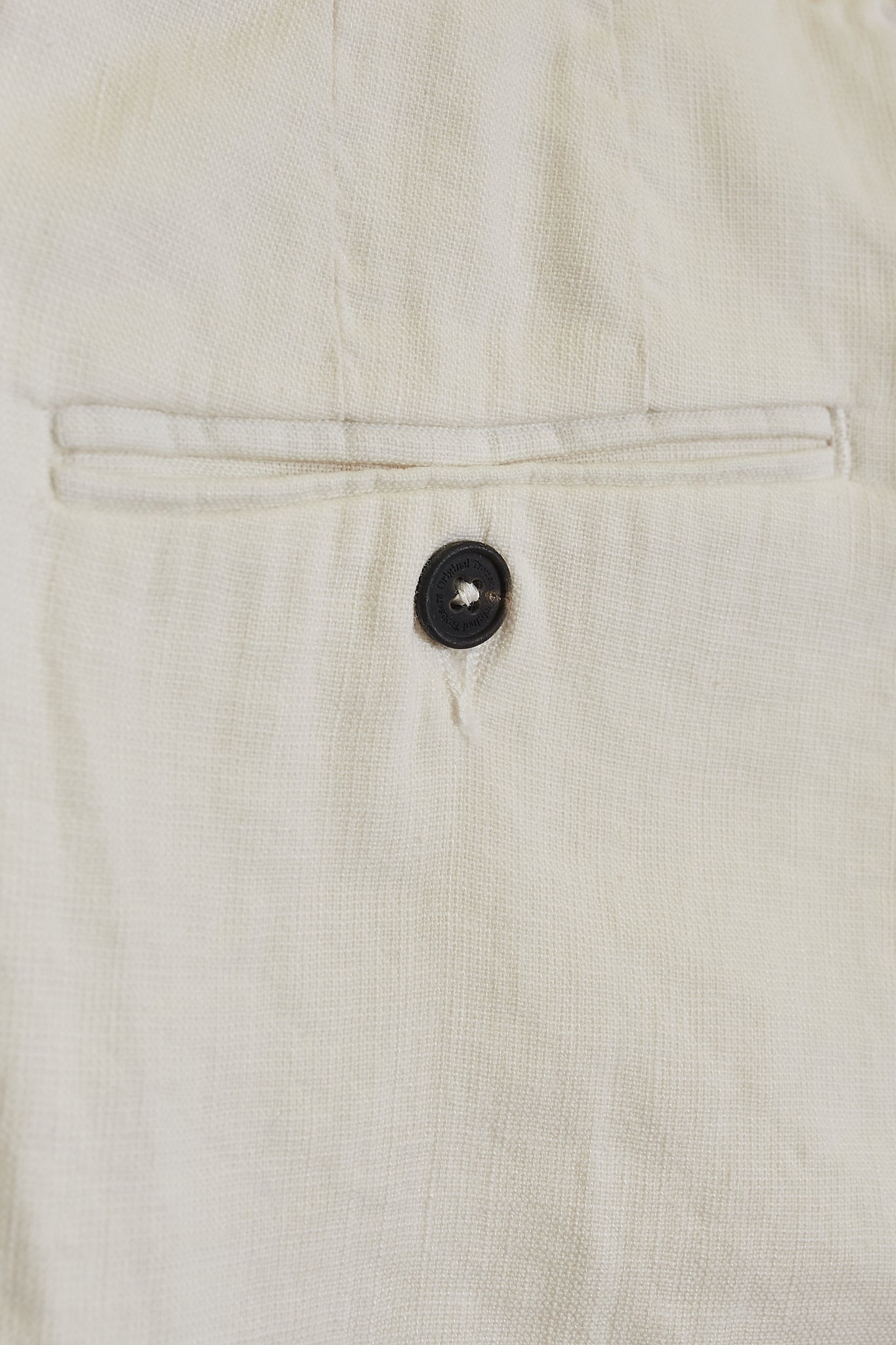 Pantalón pinzas lino fluido blanco