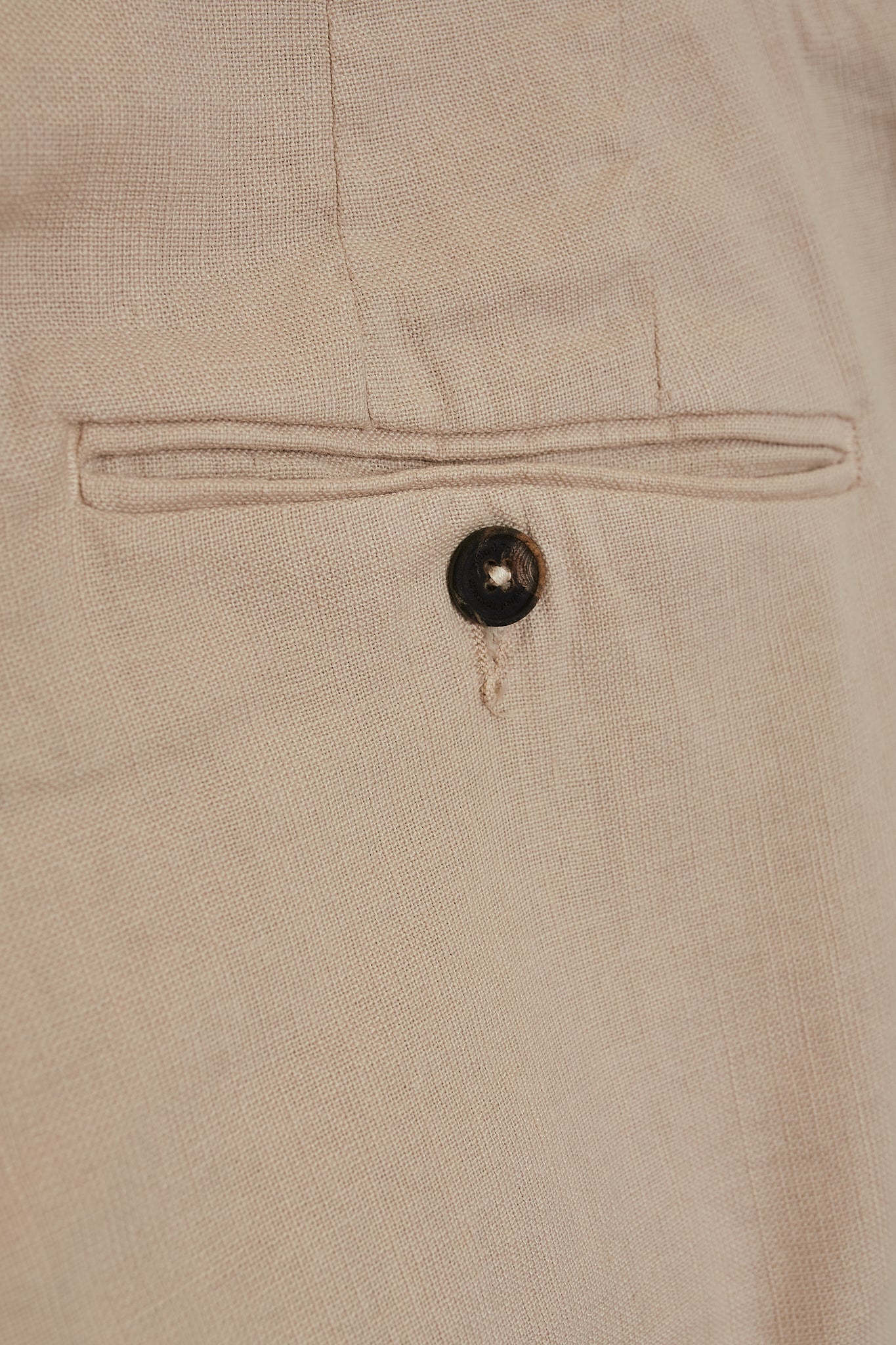 Pantalón pinzas lino fluido beige