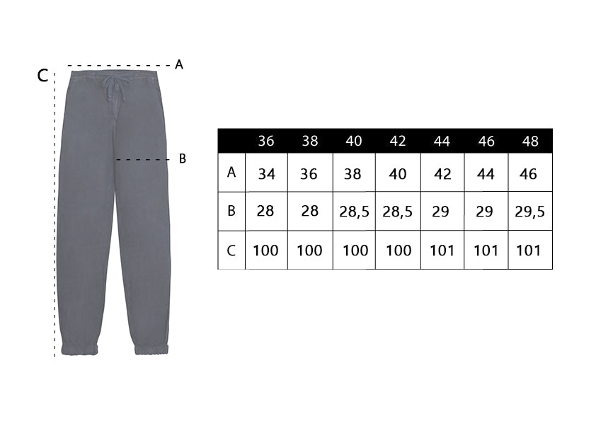 Pantalón jogger lino azul marino