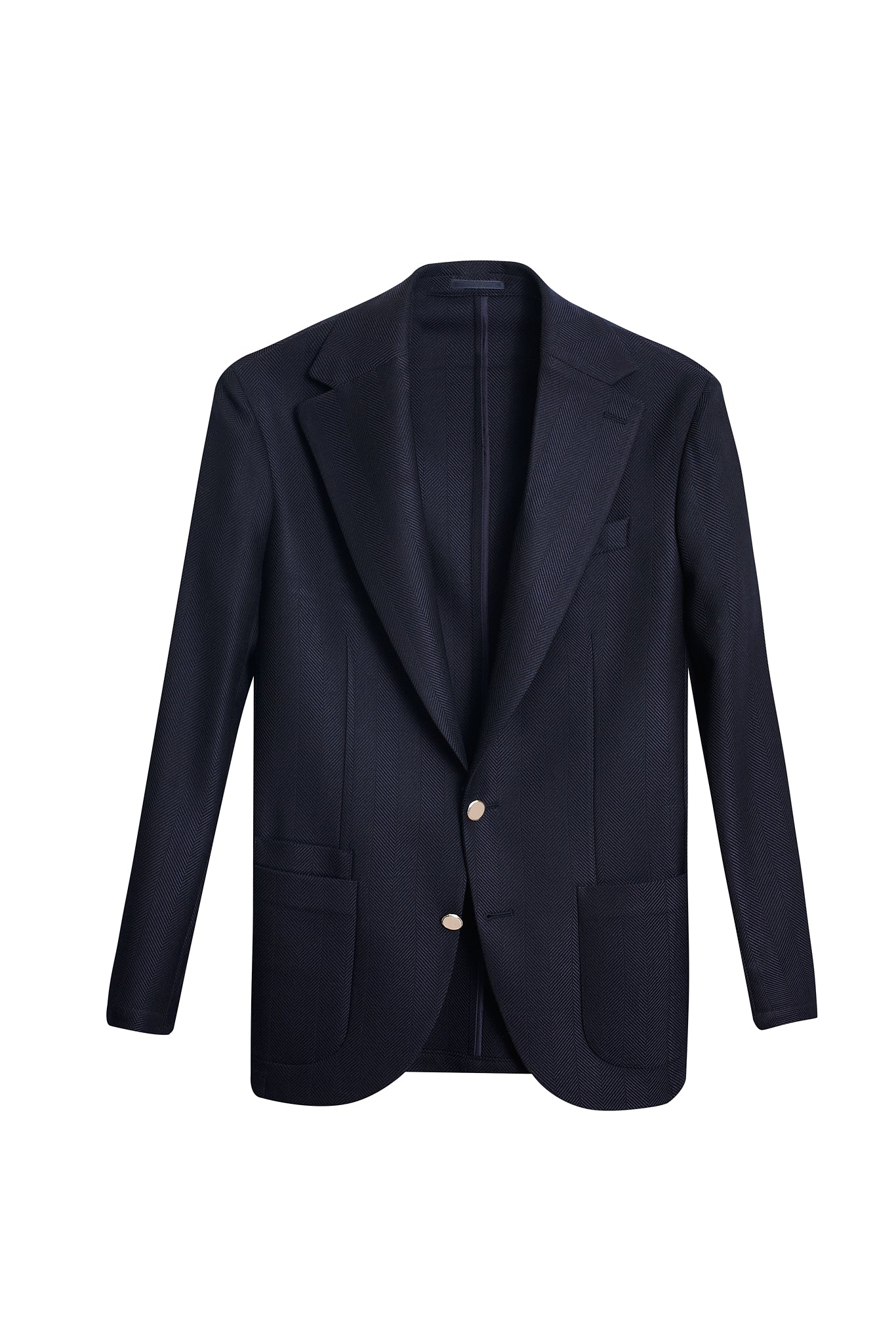 Americana espiga sartorial azul marino