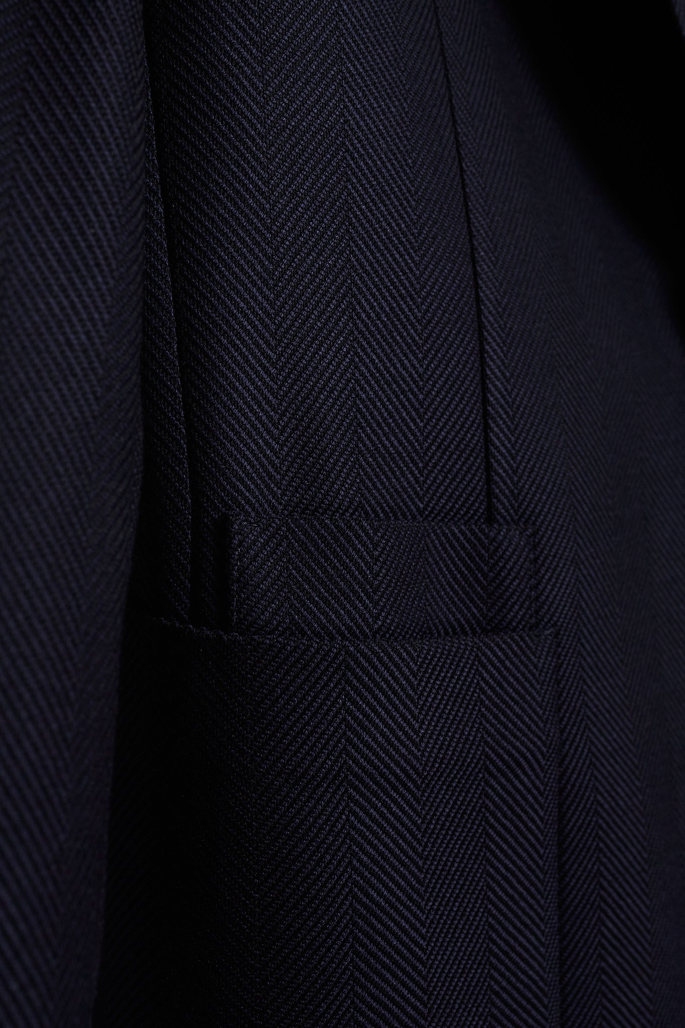 Americana espiga sartorial azul marino