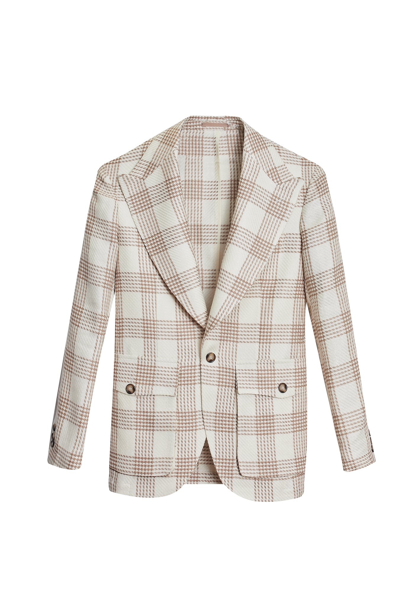 Americana cuadros sartorial crema