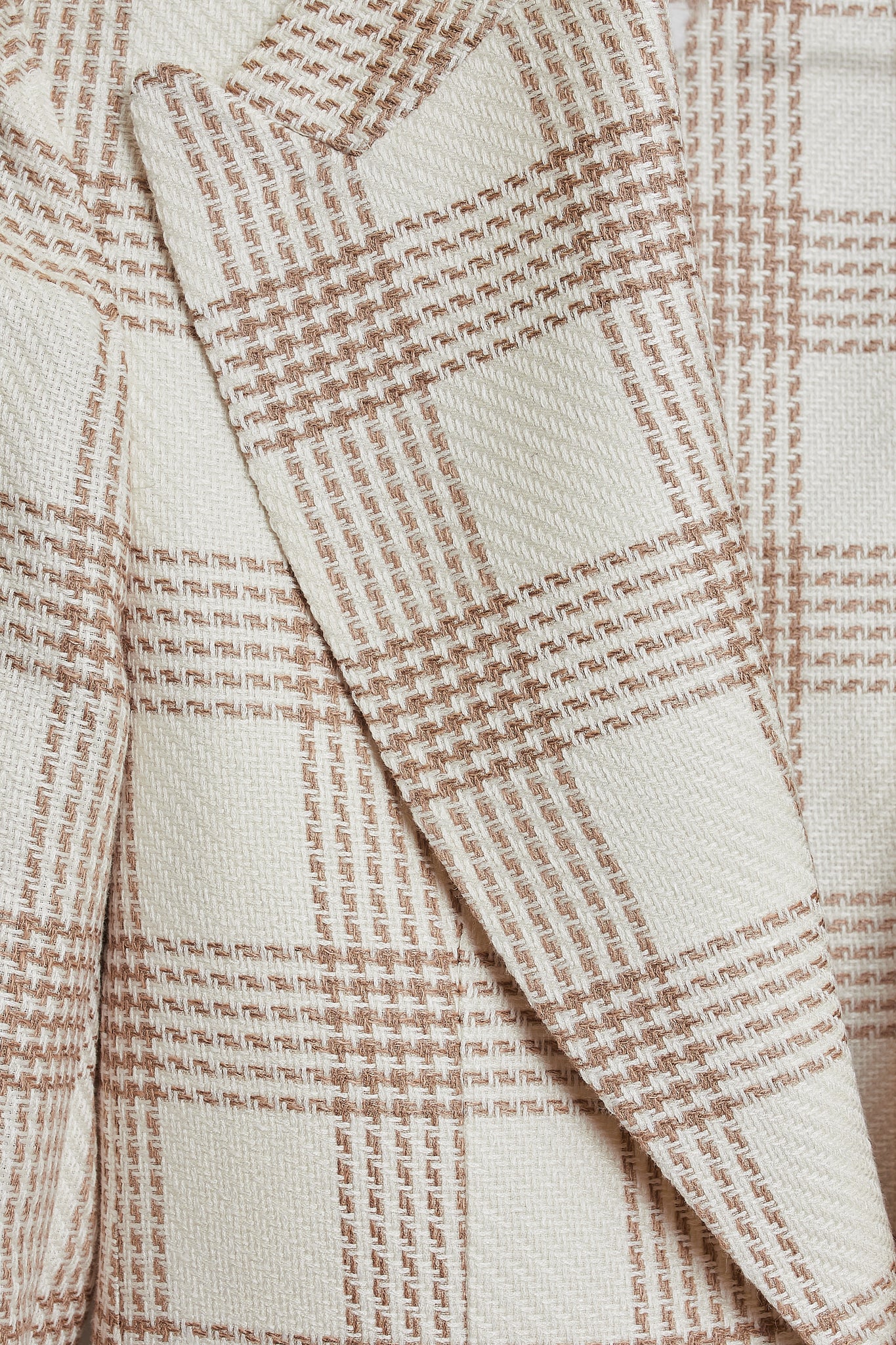 Americana cuadros sartorial crema
