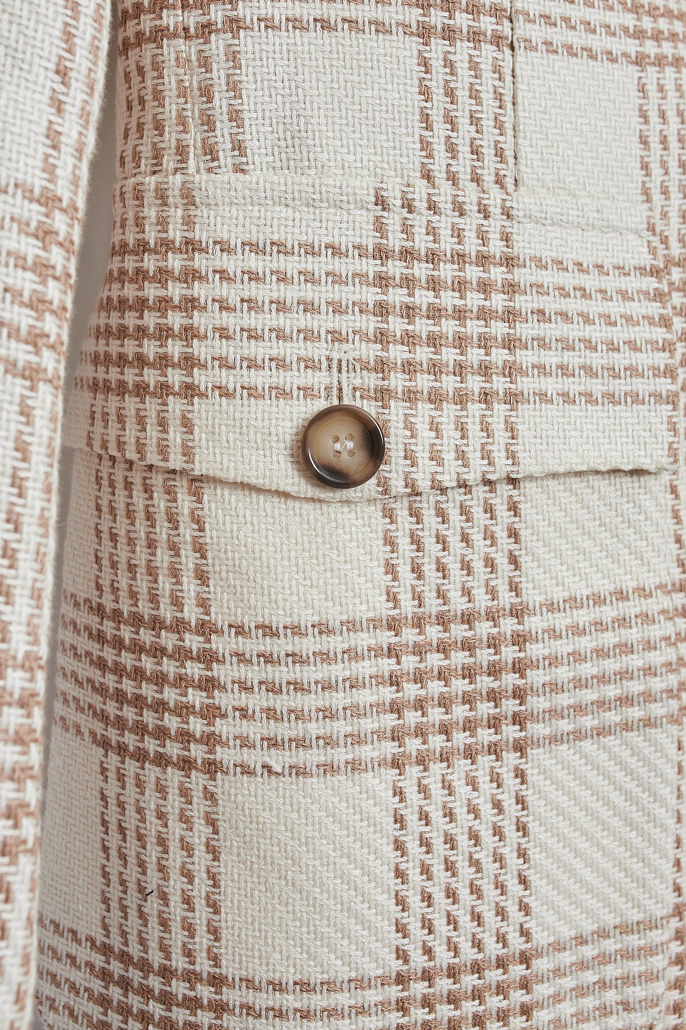 Americana cuadros sartorial crema