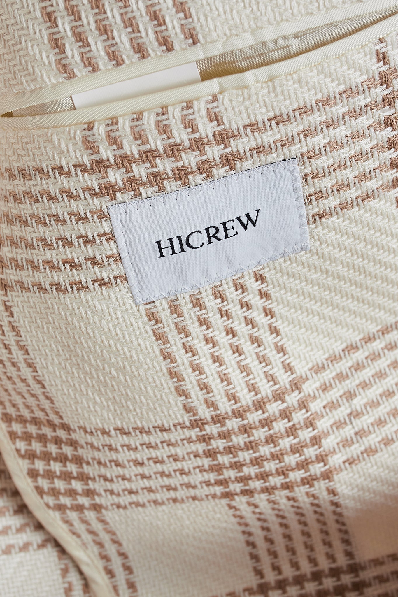 Americana cuadros sartorial crema