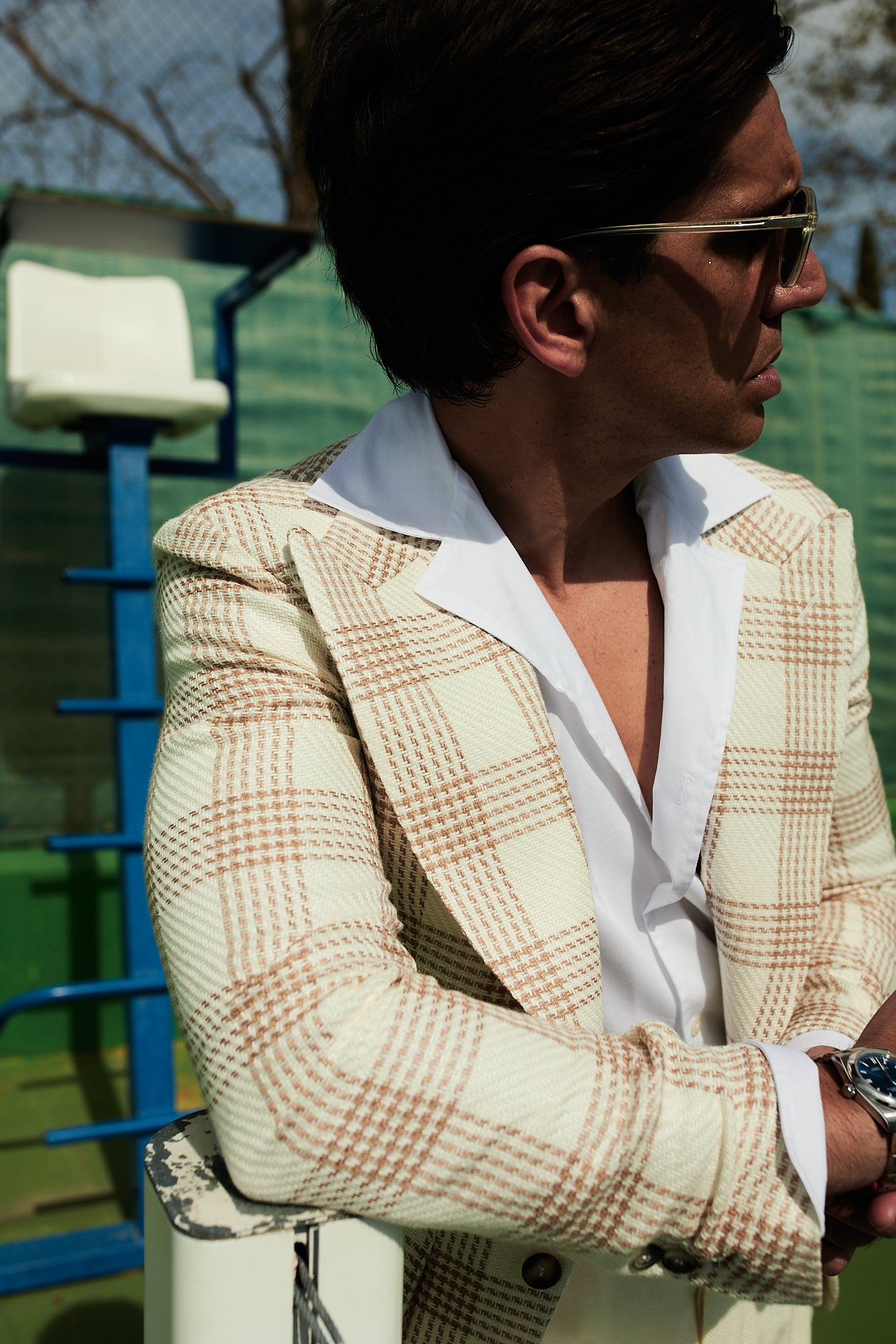 Camisa cuello solapa blanca
