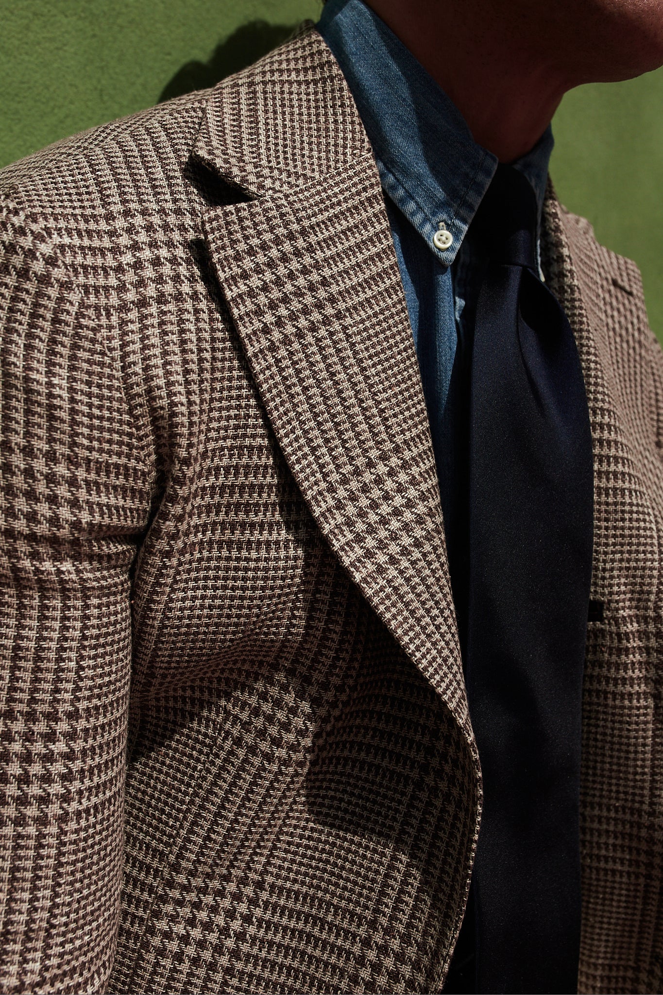 Americana Príncipe de Gales sartorial marrón
