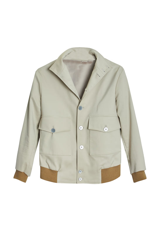 Chaqueta bomber técnica crema