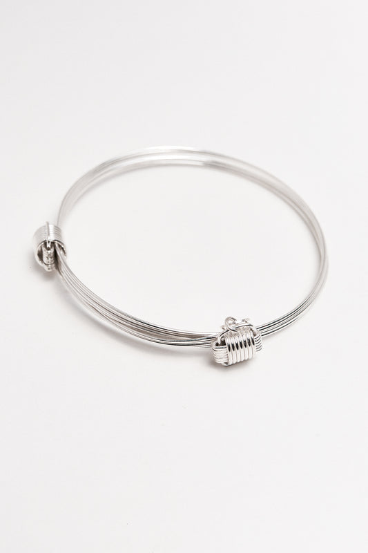 Pulsera plata cabos medium Hippie Crew